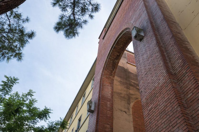 Particolari della facciata.