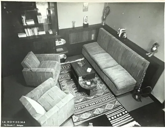 Un salotto della casa fotografato dallo studio La Novissima
