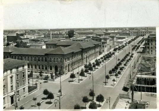 Viale XVIII ottobre, oggi viale della Libertà, nel 1935. Fonte incerta.